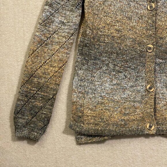 Dressbarn Sweater Women's Small Browns Cardigan Long Sleeve - Picture 3 of 12